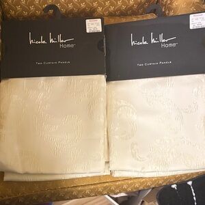 Nicole Miller Home Cream Curtain Panels